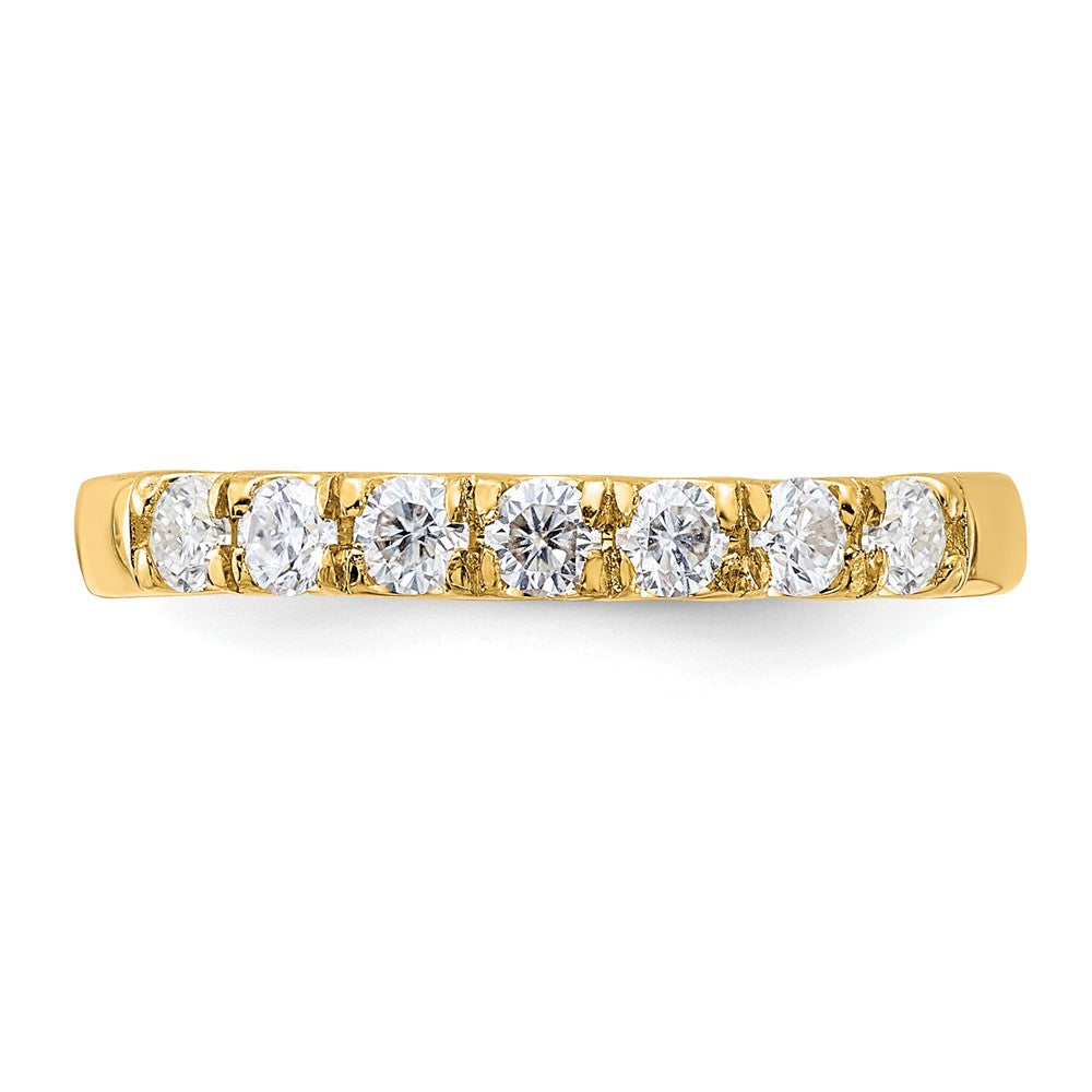 14ky 1/2ct. 7 Stone G H I True Light Moissanite Band