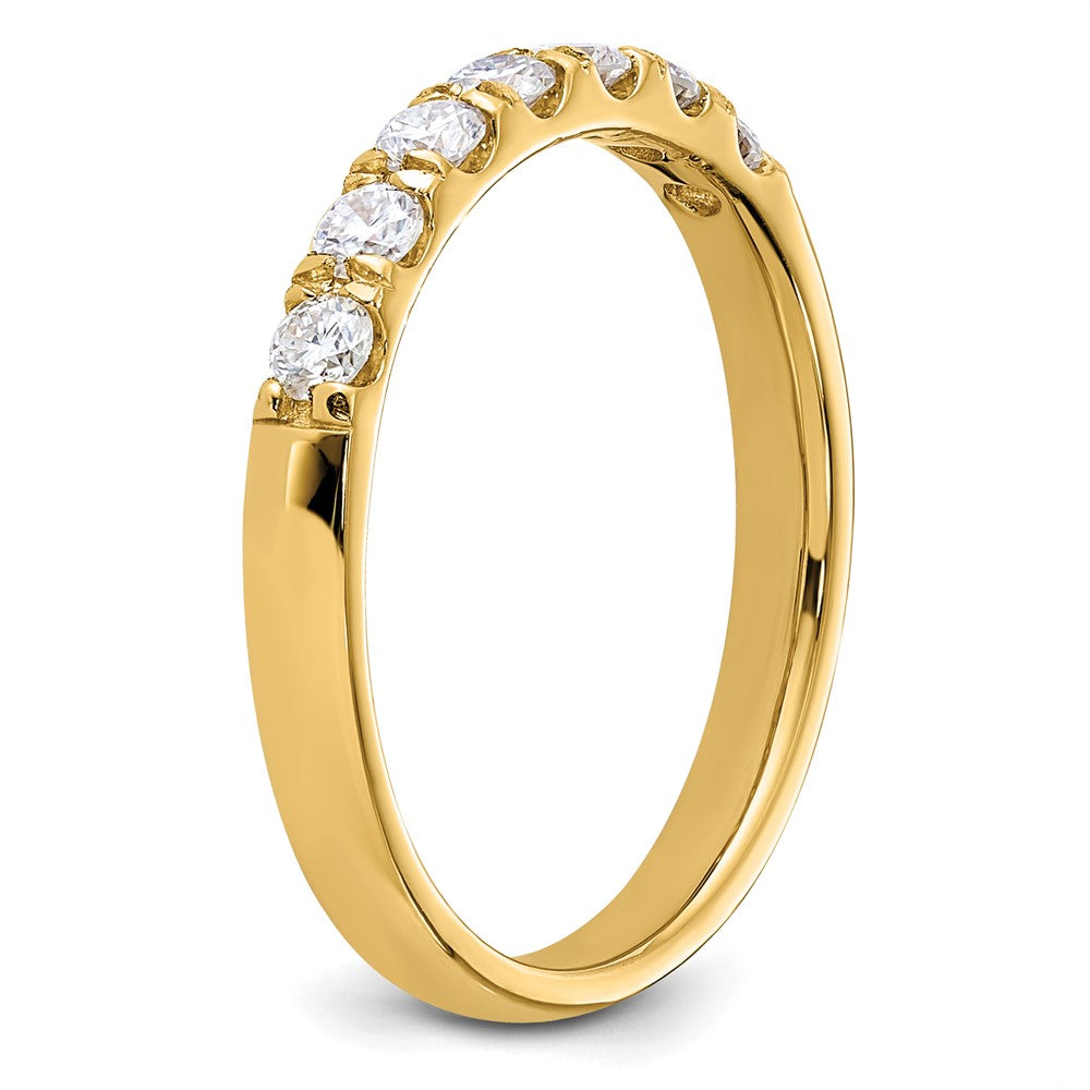 14ky 1/2ct. 7 Stone G H I True Light Moissanite Band