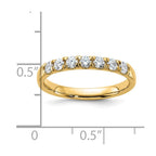 14ky 1/2ct. 7 Stone G H I True Light Moissanite Band