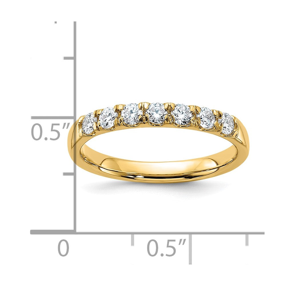 14ky 1/2ct. 7 Stone G H I True Light Moissanite Band