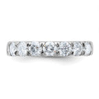 14kw 1ct. 7 Stone G H I True Light Moissanite Band