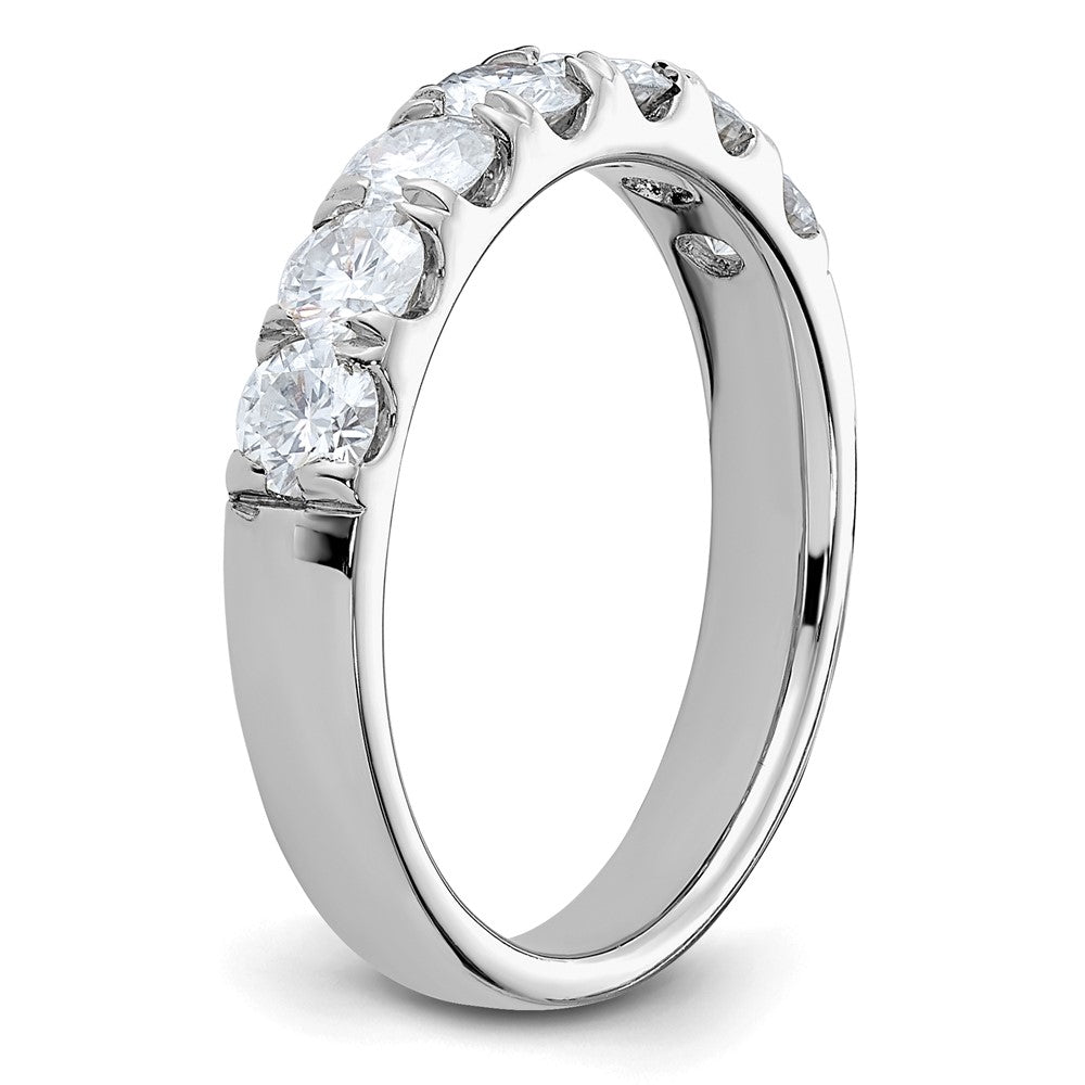 14kw 1ct. 7 Stone D E F Pure Light Moissanite Band