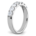 14kw 1ct. 7 Stone D E F Pure Light Moissanite Band