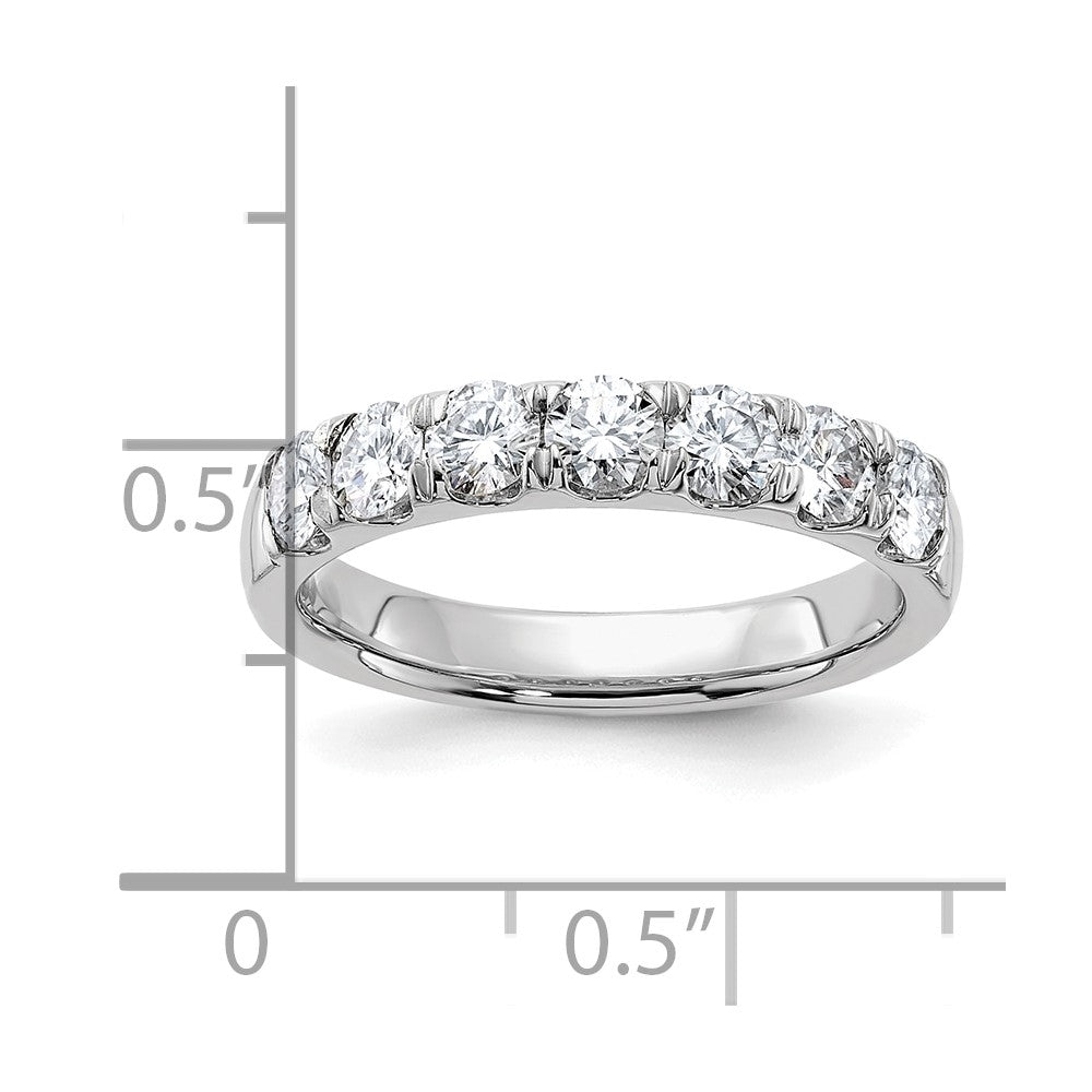 14kw 1ct. 7 Stone G H I True Light Moissanite Band