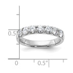14kw 1ct. 7 Stone G H I True Light Moissanite Band