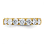 14ky 1ct. 7 Stone G H I True Light Moissanite Band