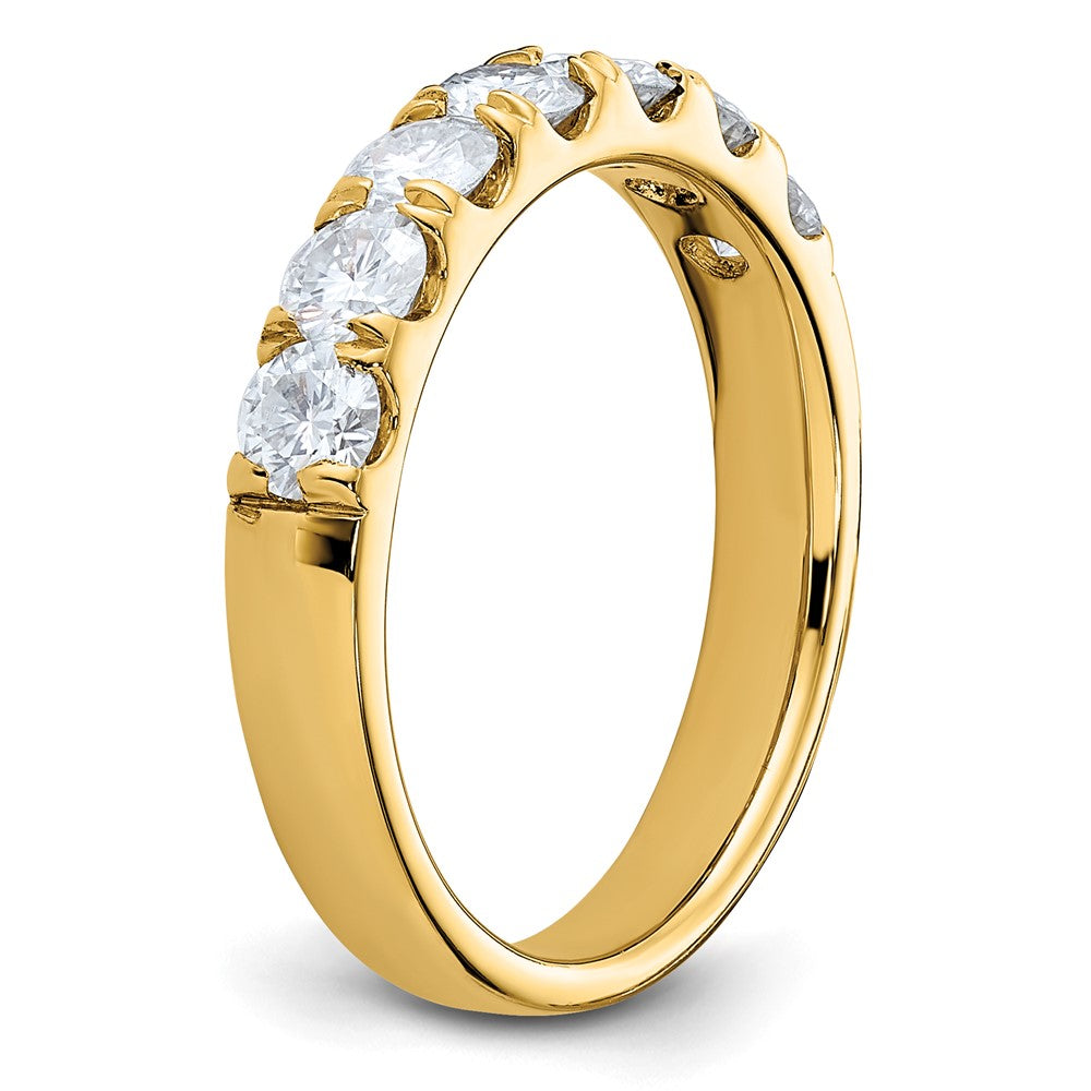 14ky 1ct. 7 Stone G H I True Light Moissanite Band