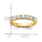 14ky 1ct. 7 Stone G H I True Light Moissanite Band