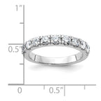 14kw 1/2ct. 9 Stone G H I True Light Moissanite Band