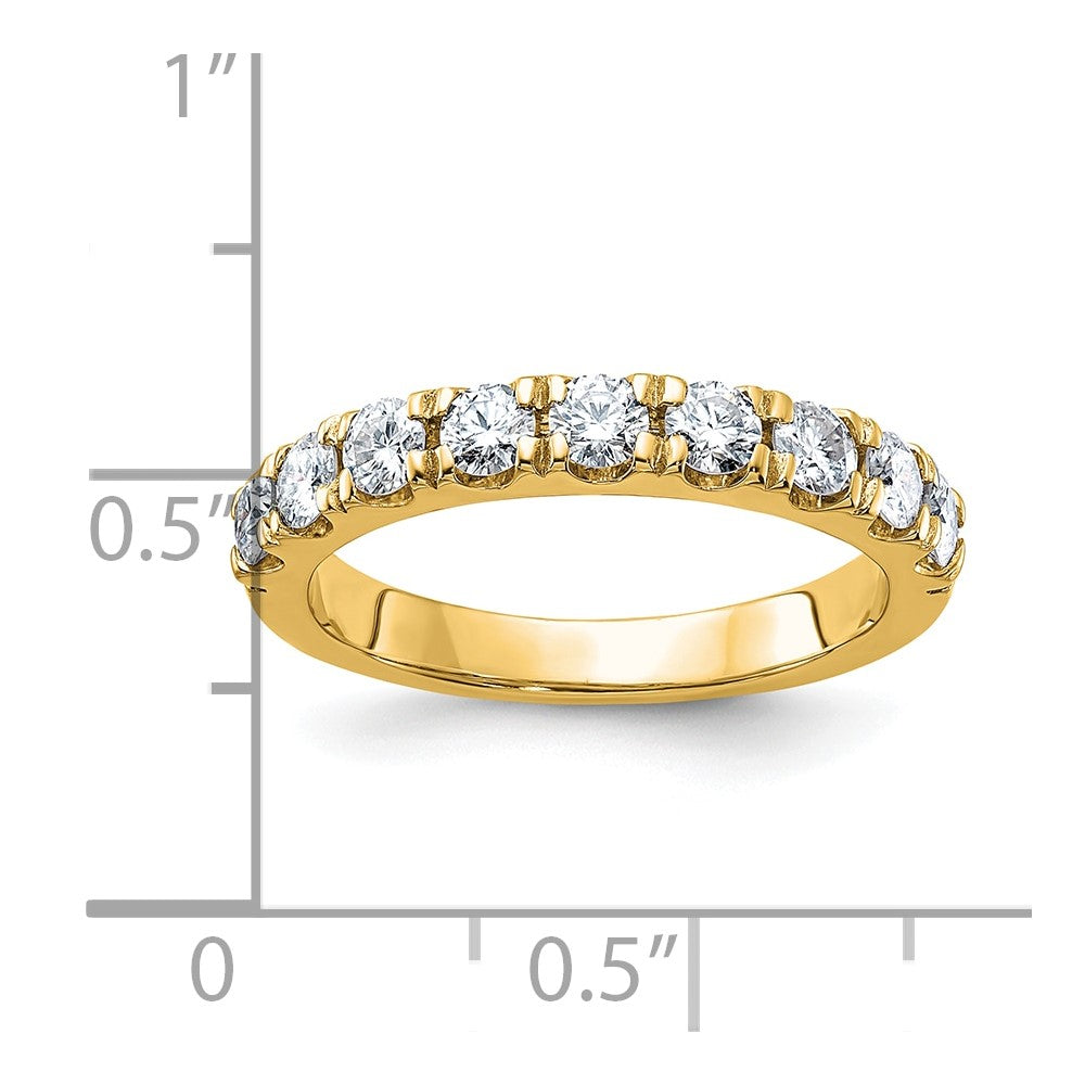 14ky 1/2ct. 9 Stone G H I True Light Moissanite Band