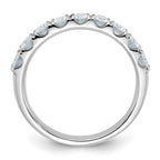 14kw 1ct. 9 Stone D E F Pure Light Moissanite Band