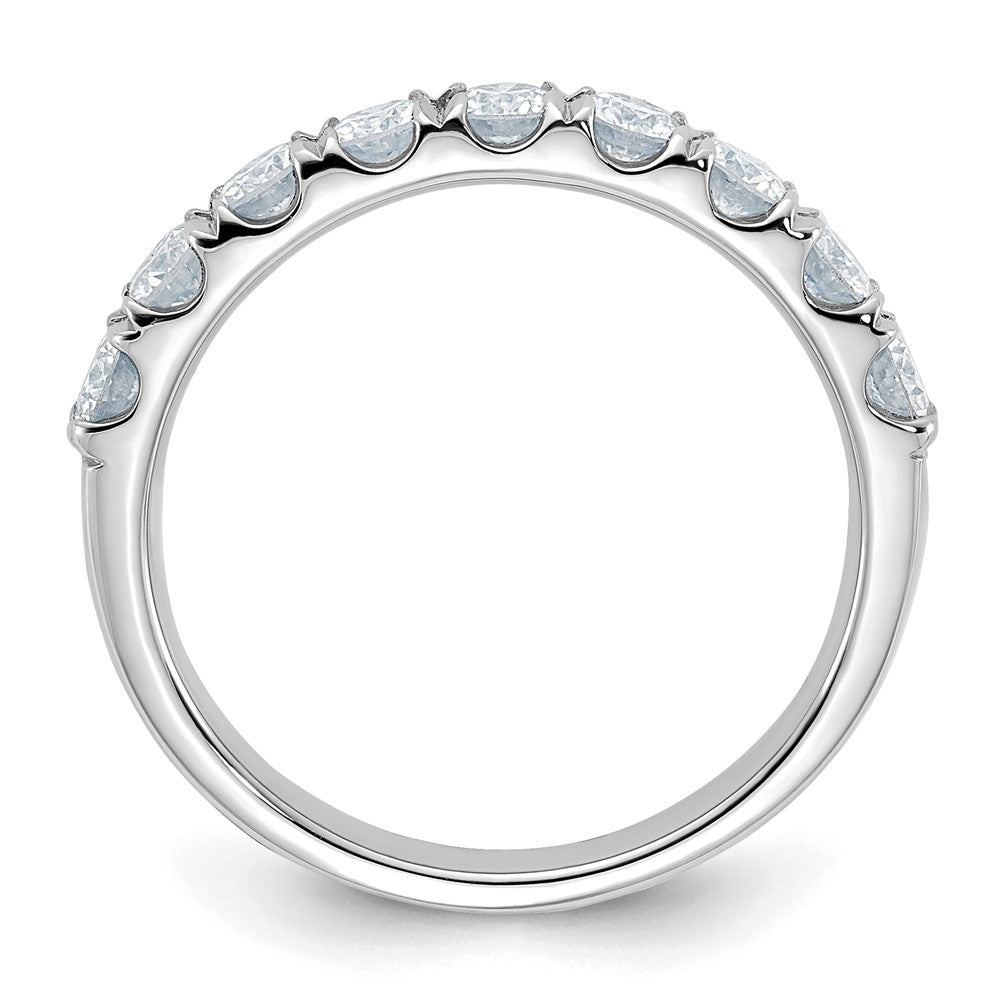 14kw 1ct. 9 Stone G H I True Light Moissanite Band