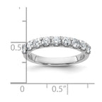 14kw 1ct. 9 Stone D E F Pure Light Moissanite Band