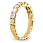 14ky 1ct. 9 Stone D E F Pure Light Moissanite Band