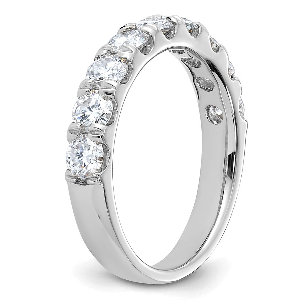 14kw 1.50ct. 9 Stone G H I True Light Moissanite Band