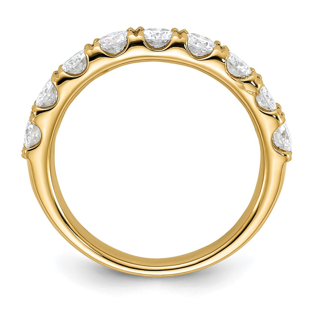 14ky 1.50ct. 9 Stone D E F Pure Light Moissanite Band