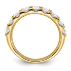 14ky 1.50ct. 9 Stone D E F Pure Light Moissanite Band