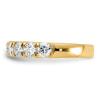 14ky 1.50ct. 9 Stone D E F Pure Light Moissanite Band