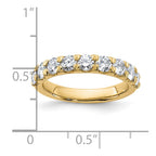 14ky 1.50ct. 9 Stone D E F Pure Light Moissanite Band