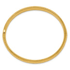 14k 5/16 Polished Fancy Hammered 8.75mm Hinged Oval Bangle Bracelet