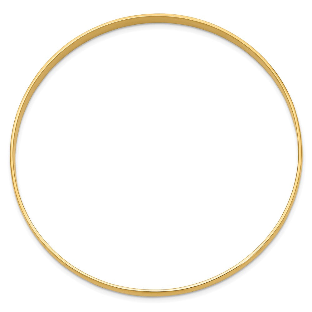 14k 4mm Solid Polished Half-Round Slip-On Round Bangle Bracelet