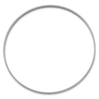 14k White Gold 4mm Solid Polished Half-Round Slip-On Round Bangle Bracelet