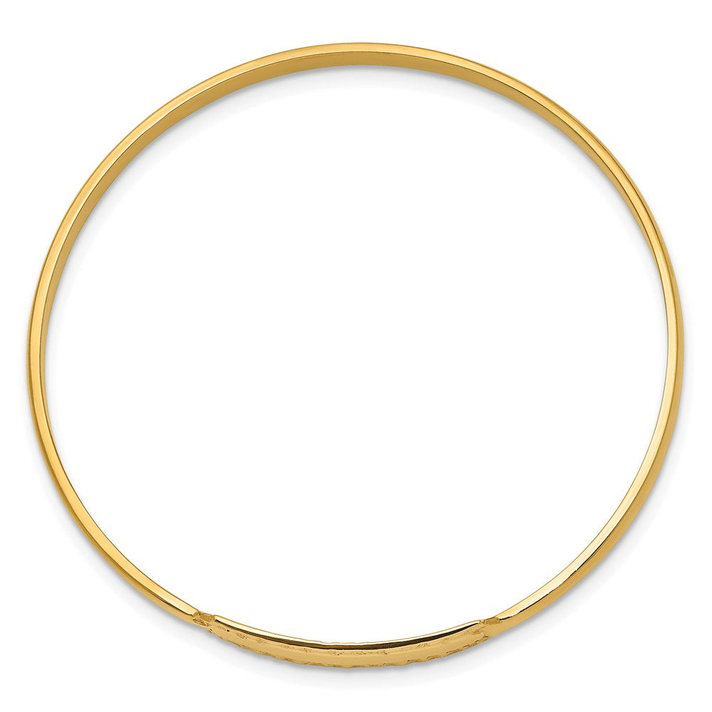 14k Slip-on 6x18mm ID Plate Baby Bangle Bracelet