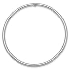 14k White Gold Polished Round Tube 3.00mm Slip-on Round Bangle Bracelet