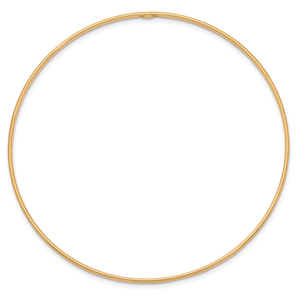 14k Polished 1.50mm Slip-on Round Bangle Bracelet
