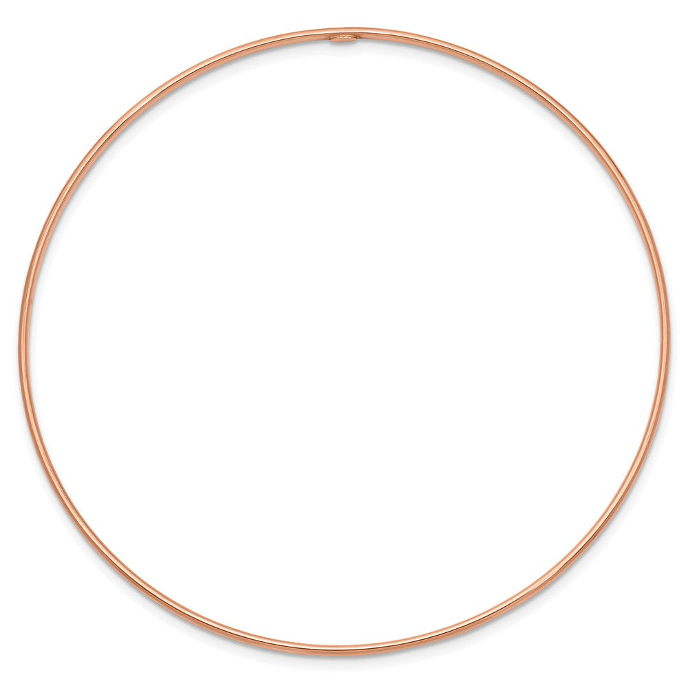 14k Rose Gold Polished 1.50mm Slip-on Round Bangle Bracelet