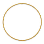 14k Polished Textured Twist 1.50mm Slip-on Round Bangle Bracelet