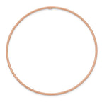 14k Rose Gold Polished Textured Twist 1.50mm Slip-on Round Bangle Bracelet