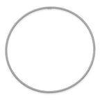14k White Gold Polished Textured Twist 1.50mm Slip-on Round Bangle Bracelet
