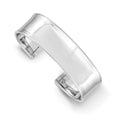 14k White Gold 18.5mm Polished Cuff Bangle Bracelet