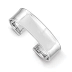 14k White Gold 18.5mm Polished Cuff Bangle Bracelet