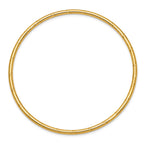 14k Polished Grooved 2.50mm Slip-on Round Bangle Bracelet