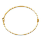 14k Polished 3.00mm Hinged Oval Bangle Bracelet