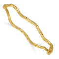 14k Polished Twisted 3.00mm Hinged Oval Bangle Bracelet