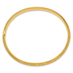14k 4/16 Diamond-cut Fancy 6.50mm Hinged Oval Bangle Bracelet