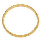 14k 5/16 Diamond-cut Fancy 8.75mm Hinged Oval Bangle Bracelet