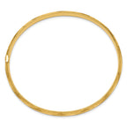14k 3/16 Diamond-cut Fancy 4.75mm Hinged Oval Bangle Bracelet
