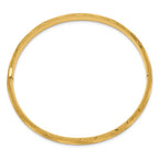 14k 4/16 Diamond-cut Fancy 6.50mm Hinged Oval Bangle Bracelet
