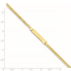 14k Polished Semi-Solid Chain/Solid Plate Anchor Link 25.5x5mm Plate 7 inch ID Bracelet