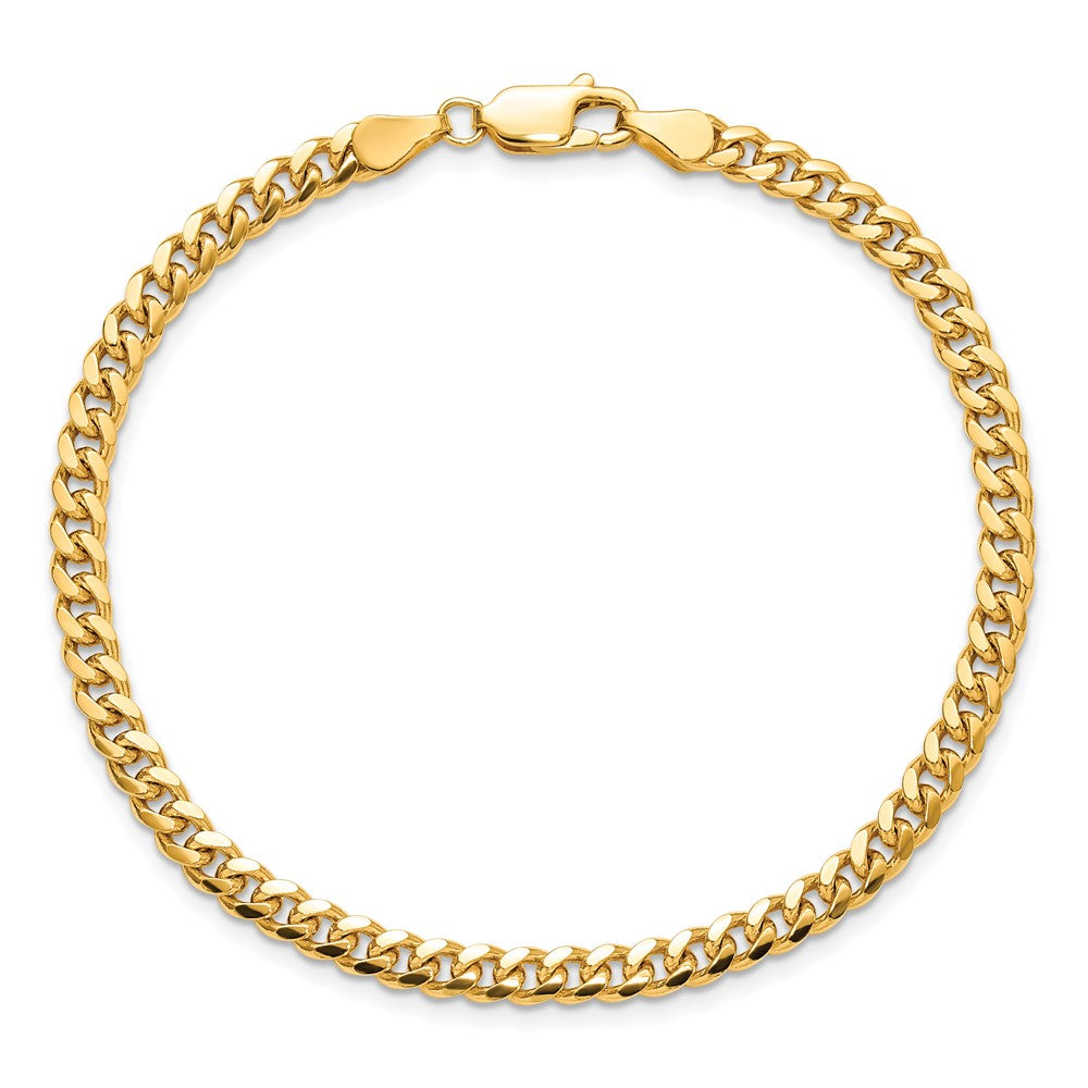 14K 4.25mm Solid Miami Cuban Link with Lobster Clasp Bracelet