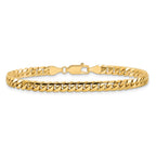 14K 4.3mm Solid Miami Cuban Link with Lobster Clasp Bracelet