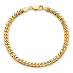 14K 4.3mm Solid Miami Cuban Link with Lobster Clasp Bracelet