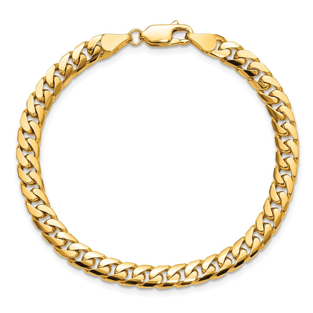 14K 5mm Solid Miami Cuban Link with Lobster Clasp Bracelet