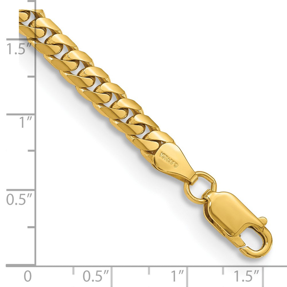 14K 5mm Solid Miami Cuban Link with Lobster Clasp Bracelet
