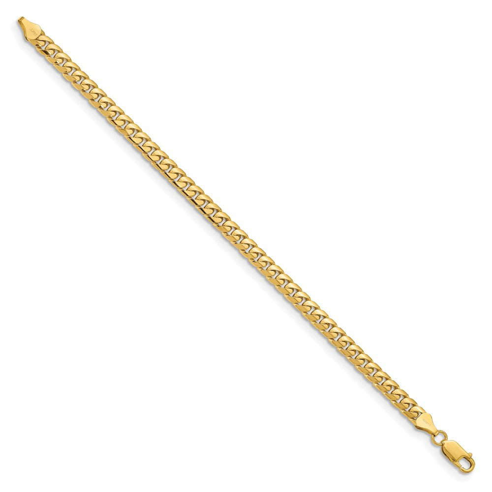 14K 5.5mm Solid Miami Cuban Link with Lobster Clasp Bracelet