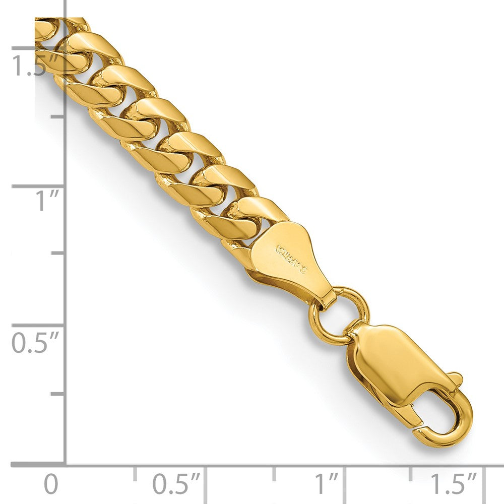 14K 5.5mm Solid Miami Cuban Link with Lobster Clasp Bracelet
